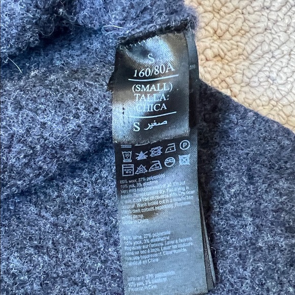 All Saints Blue Turtleneck Sweater - Picture 4 of 6